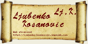 Ljubenko Kosanović vizit kartica
